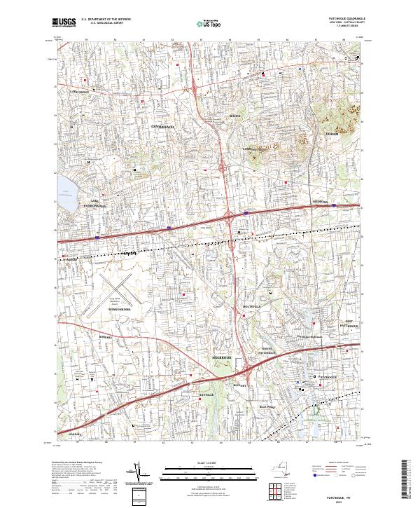 Patchogue topographic map thumbnail