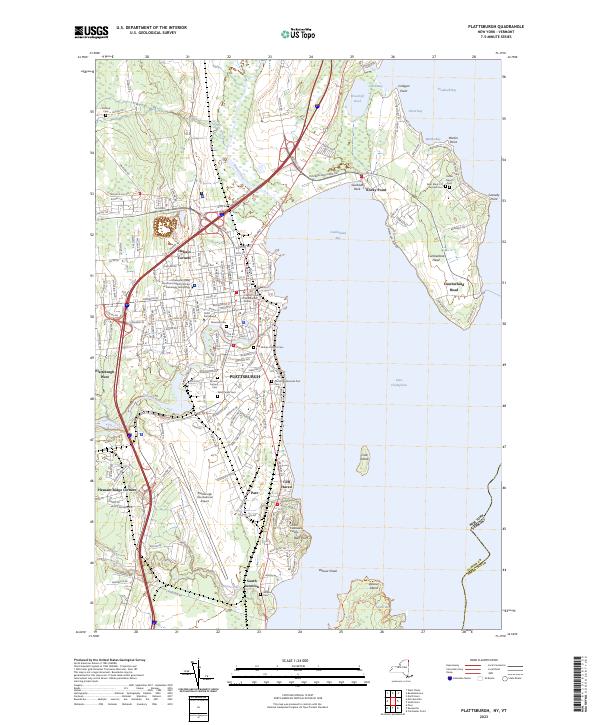 Plattsburgh topographic map thumbnail