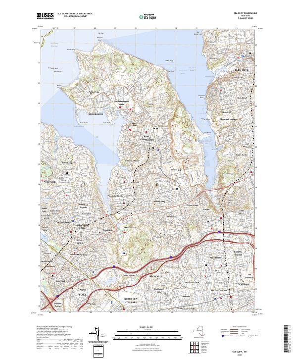 Sea Cliff topographic map thumbnail