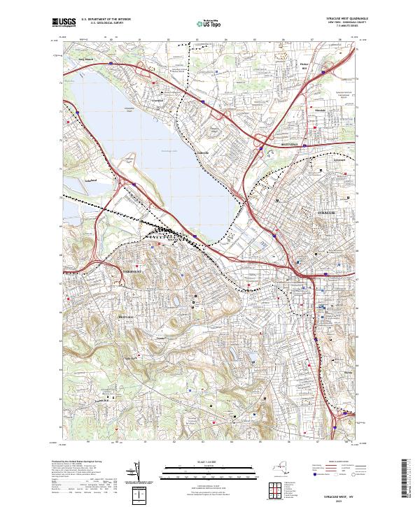 Syracuse West topographic map thumbnail