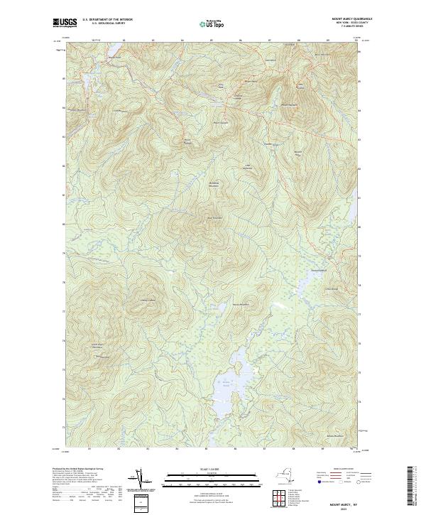 Mount Marcy topographic map thumbnail