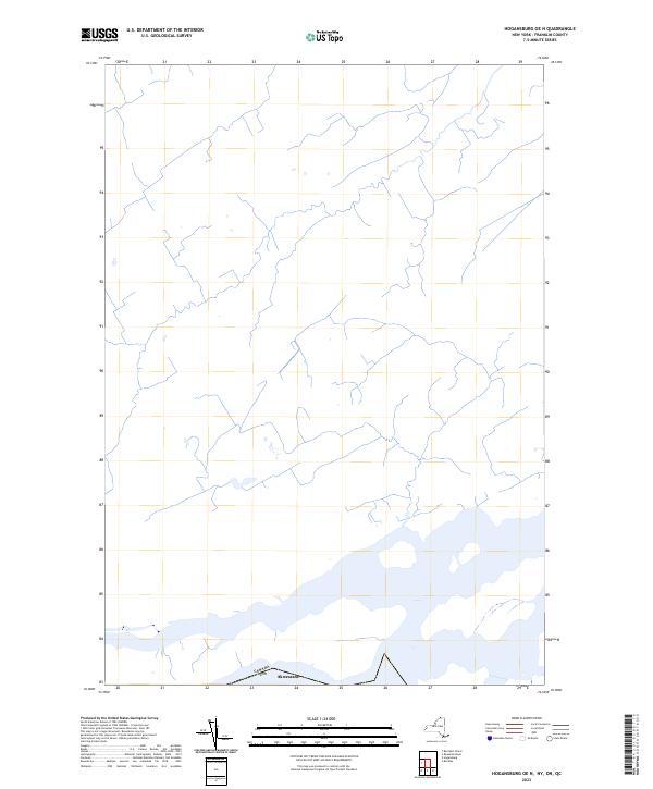 Hogansburg OE N topographic map thumbnail