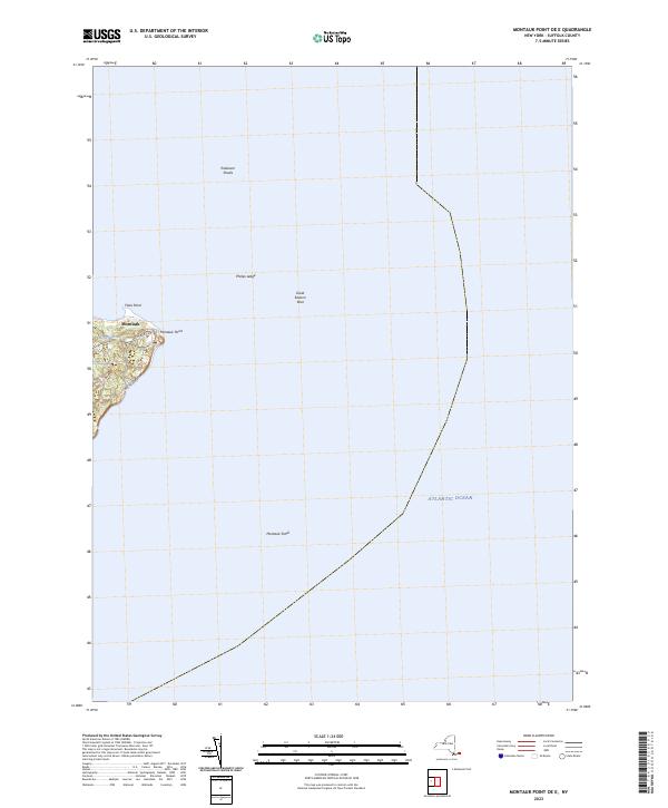 Montauk Point OE E topographic map thumbnail