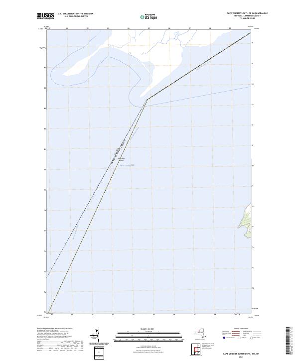 Cape Vincent South OE W topographic map thumbnail