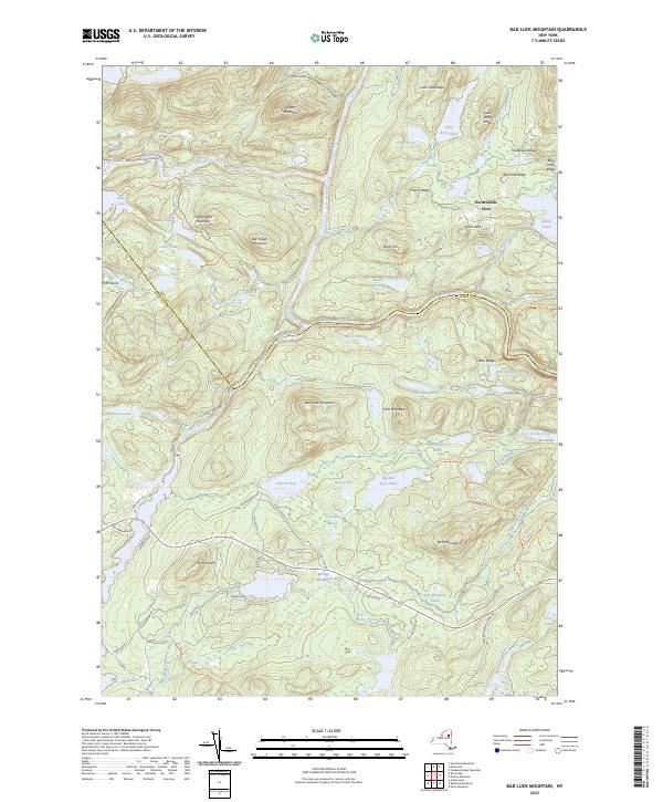 Bad Luck Mountain topographic map thumbnail