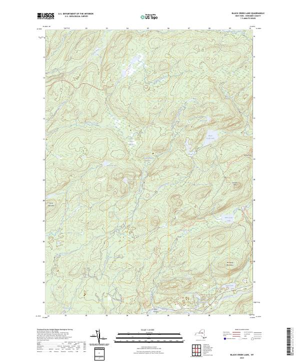 Black Creek Lake topographic map thumbnail