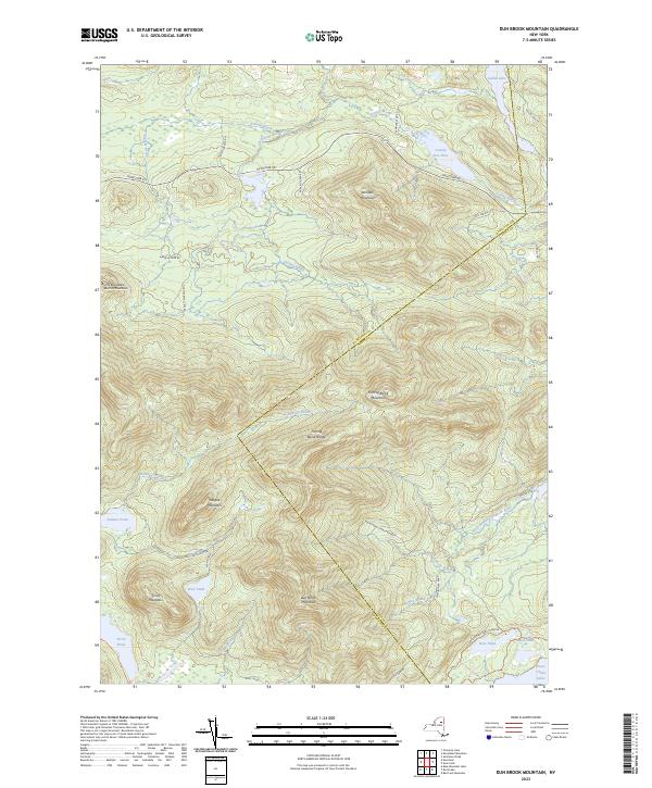 Dun Brook Mountain topographic map thumbnail