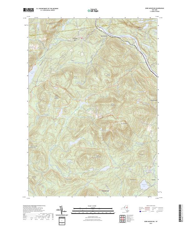 Gore Mountain topographic map thumbnail