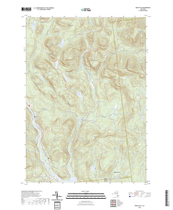 Hope Falls topographic map thumbnail