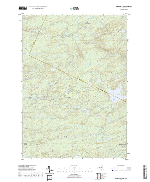Jerseyfield Lake topographic map thumbnail