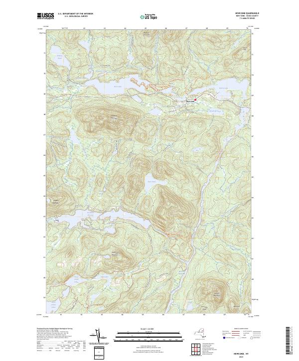 Newcomb topographic map thumbnail