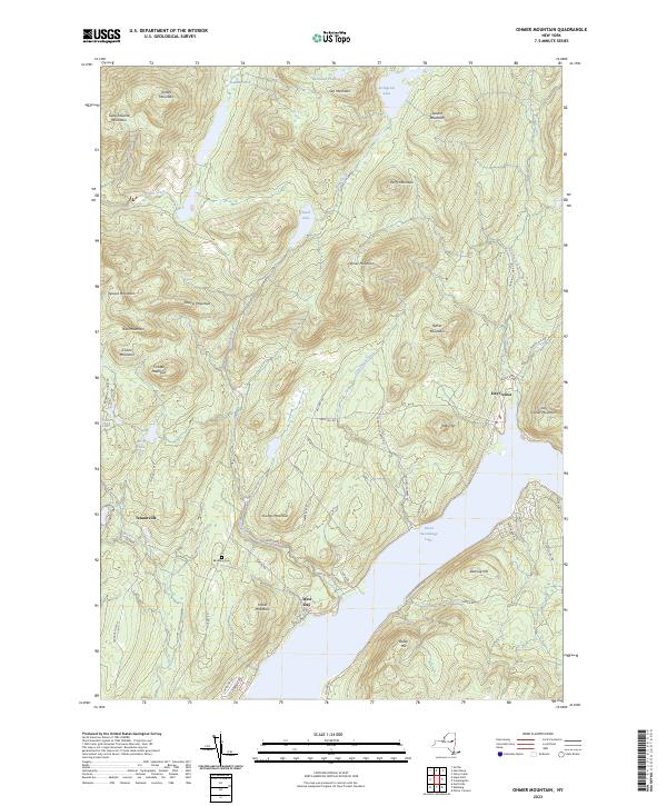 Ohmer Mountain topographic map thumbnail