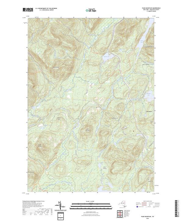Page Mountain topographic map thumbnail