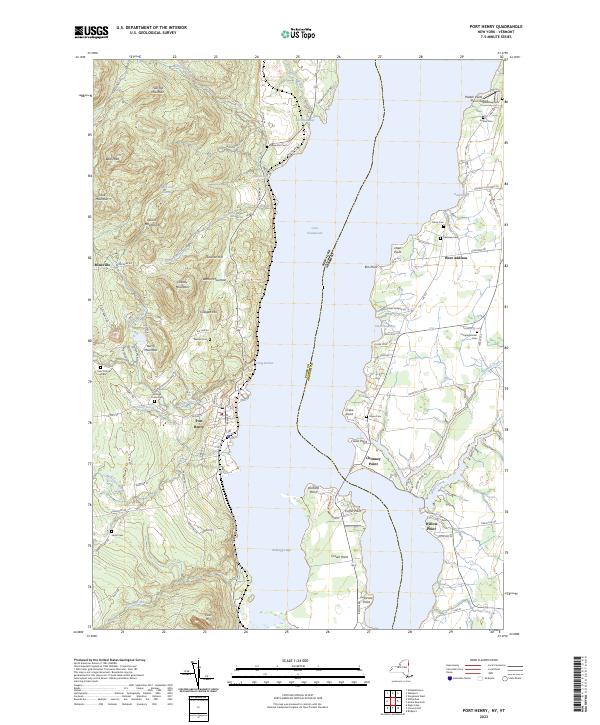 Port Henry topographic map thumbnail