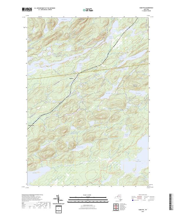 Sabattis topographic map thumbnail
