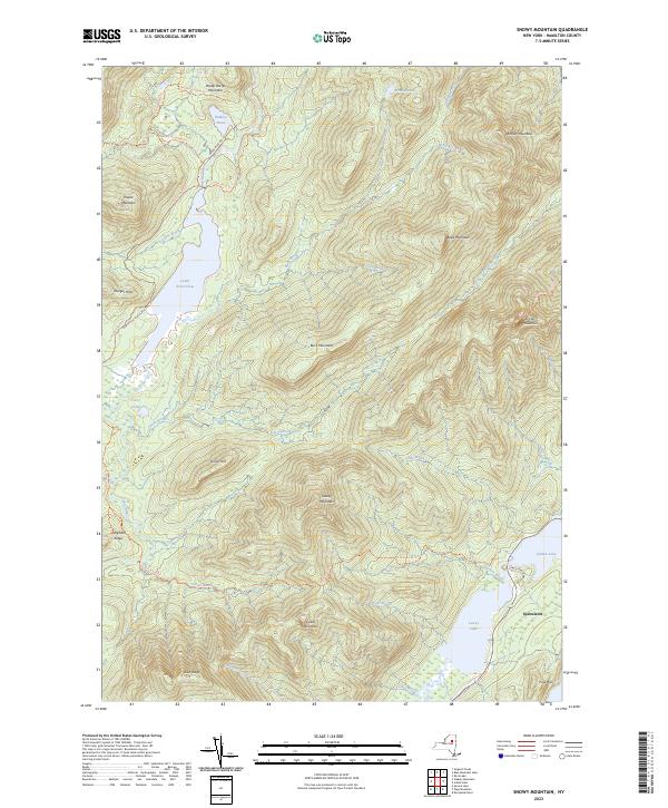Snowy Mountain topographic map thumbnail