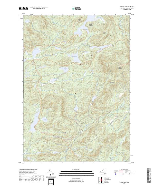Spruce Lake topographic map thumbnail