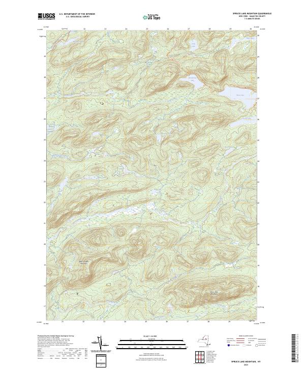 Spruce Lake Mountain topographic map thumbnail