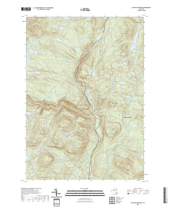 Dutton Mountain topographic map thumbnail