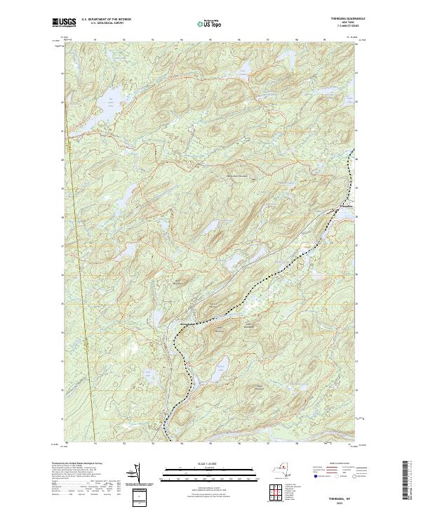 Thendara topographic map thumbnail