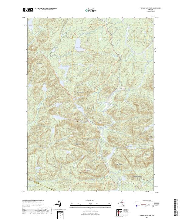 Tomany Mountain topographic map thumbnail