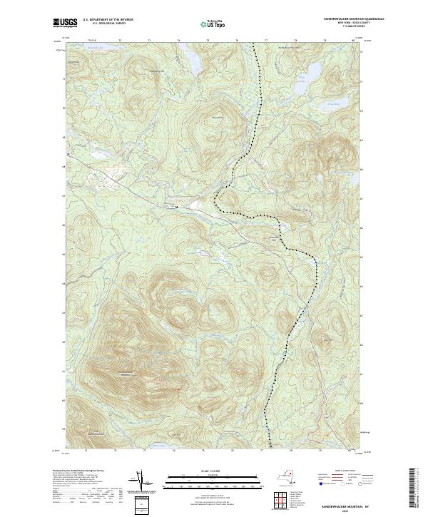 Vanderwhacker Mountain topographic map thumbnail