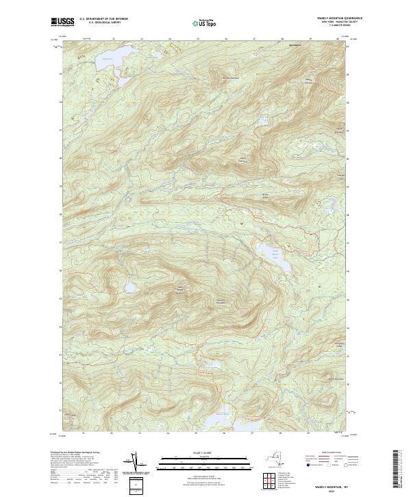Wakely Mountain topographic map thumbnail