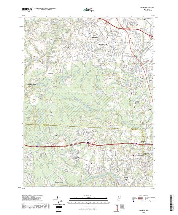Adelphia topographic map thumbnail