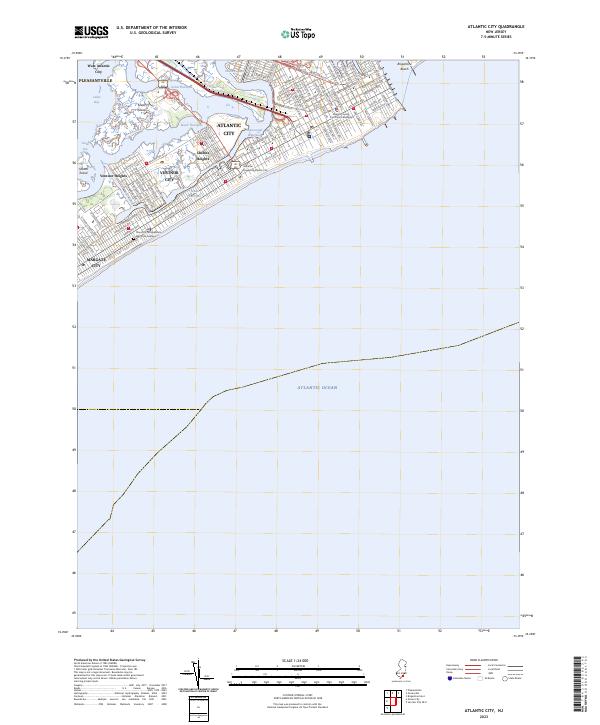 Atlantic City topographic map thumbnail