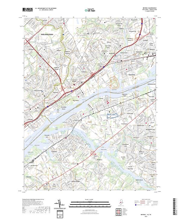 Beverly topographic map thumbnail