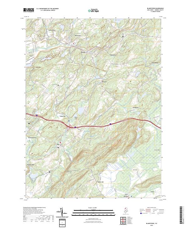 Blairstown topographic map thumbnail