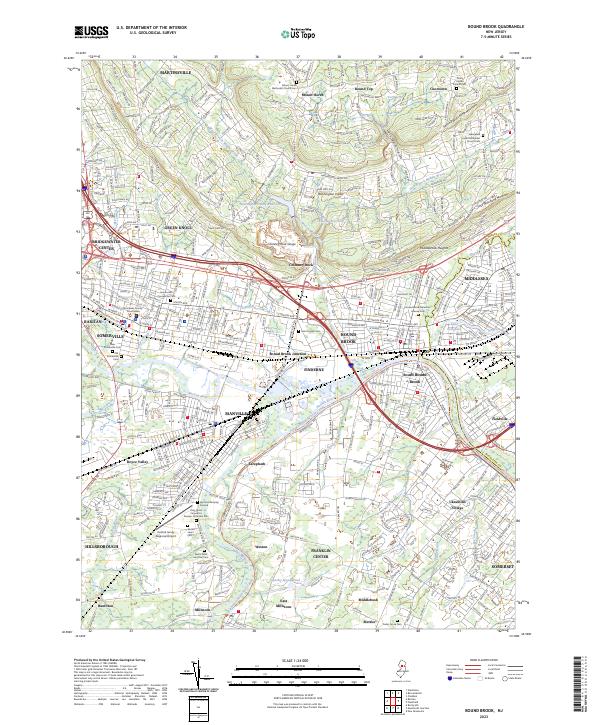 Bound Brook topographic map thumbnail
