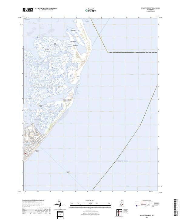 Brigantine Inlet topographic map thumbnail