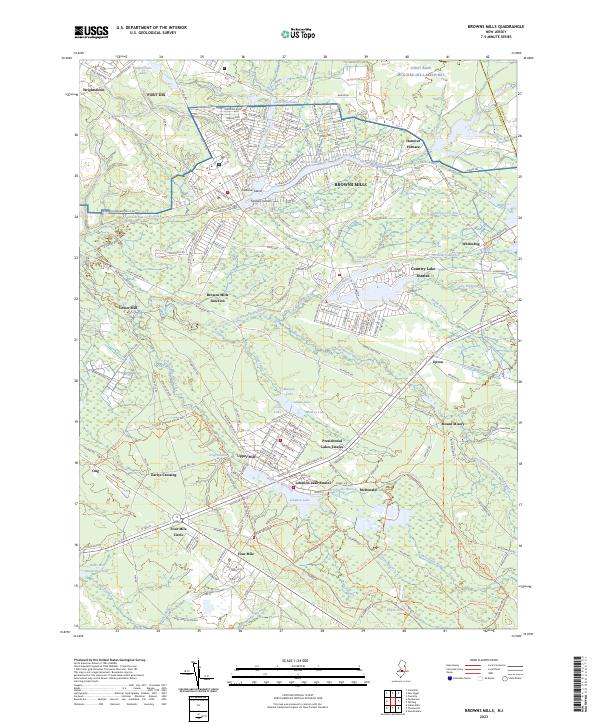 Browns Mills topographic map thumbnail