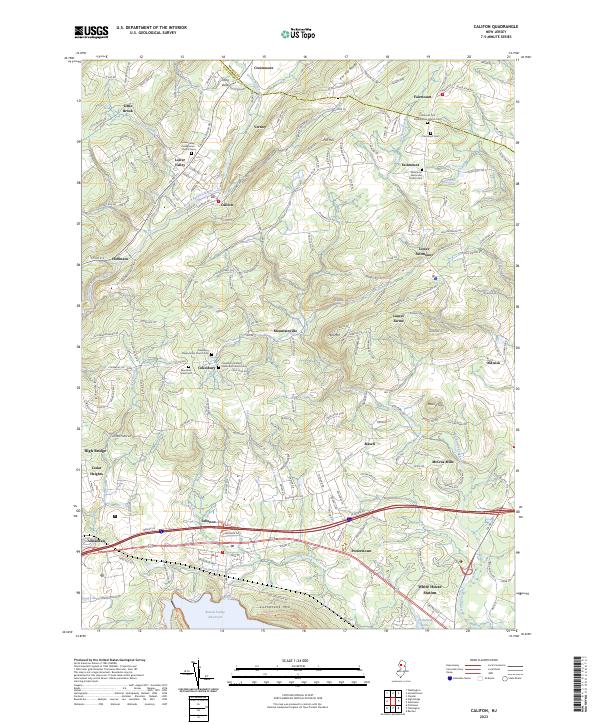 Califon topographic map thumbnail