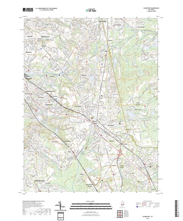 Clementon topographic map thumbnail