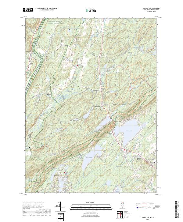 Culvers Gap topographic map thumbnail