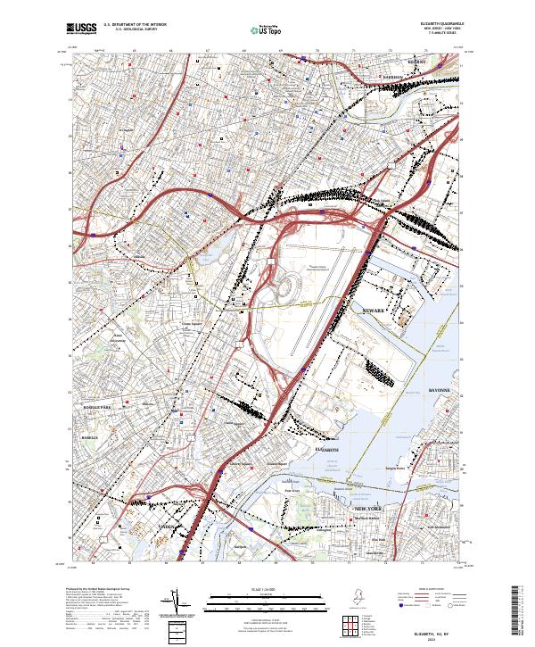 Elizabeth topographic map thumbnail