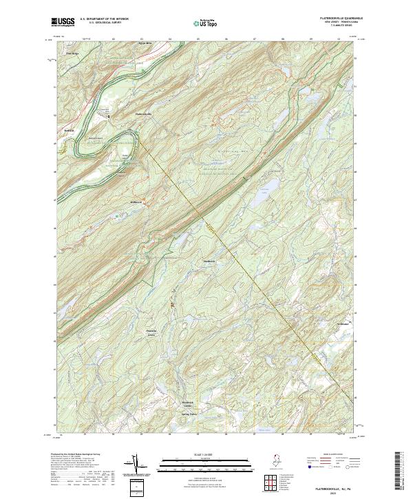 Flatbrookville topographic map thumbnail