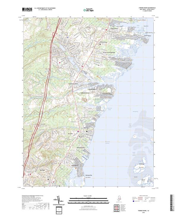 Forked River topographic map thumbnail