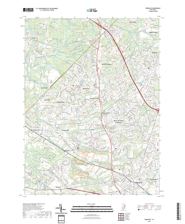 Freehold topographic map thumbnail