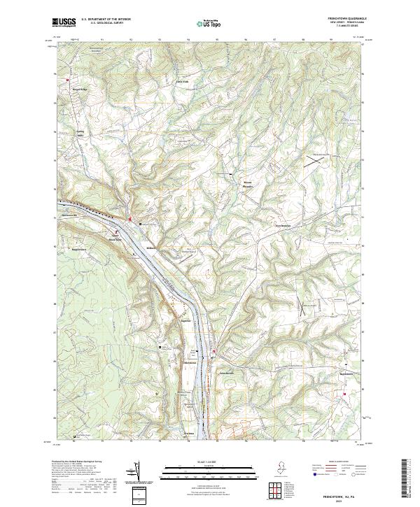 Frenchtown topographic map thumbnail