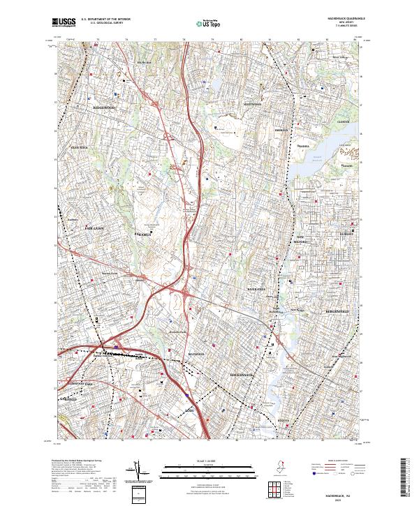Hackensack topographic map thumbnail