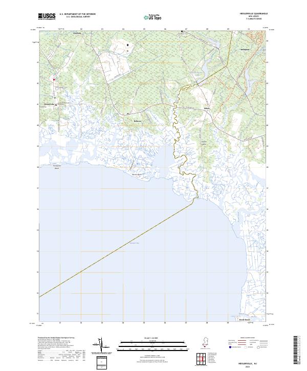 Heislerville topographic map thumbnail