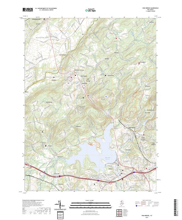 High Bridge topographic map thumbnail
