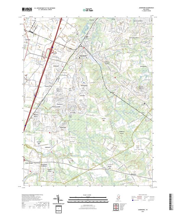 Jamesburg topographic map thumbnail