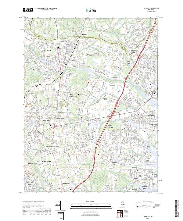Lakewood topographic map thumbnail