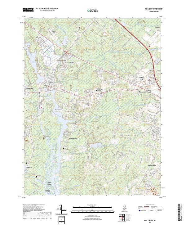 Mays Landing topographic map thumbnail