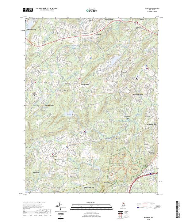 Mendham topographic map thumbnail