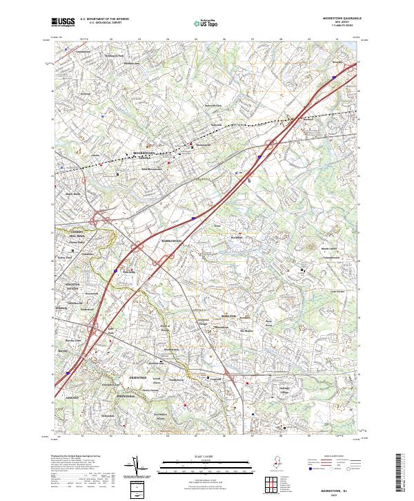 Moorestown topographic map thumbnail
